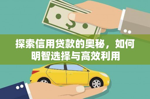 普安探索信用贷款的奥秘，如何明智选择与高效利用