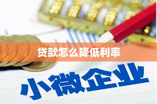 普安贷款怎么降低利率
