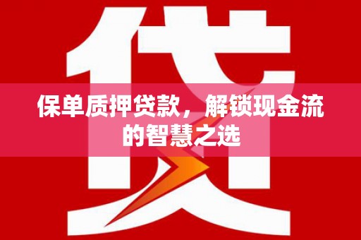 普安保单质押贷款，解锁现金流的智慧之选